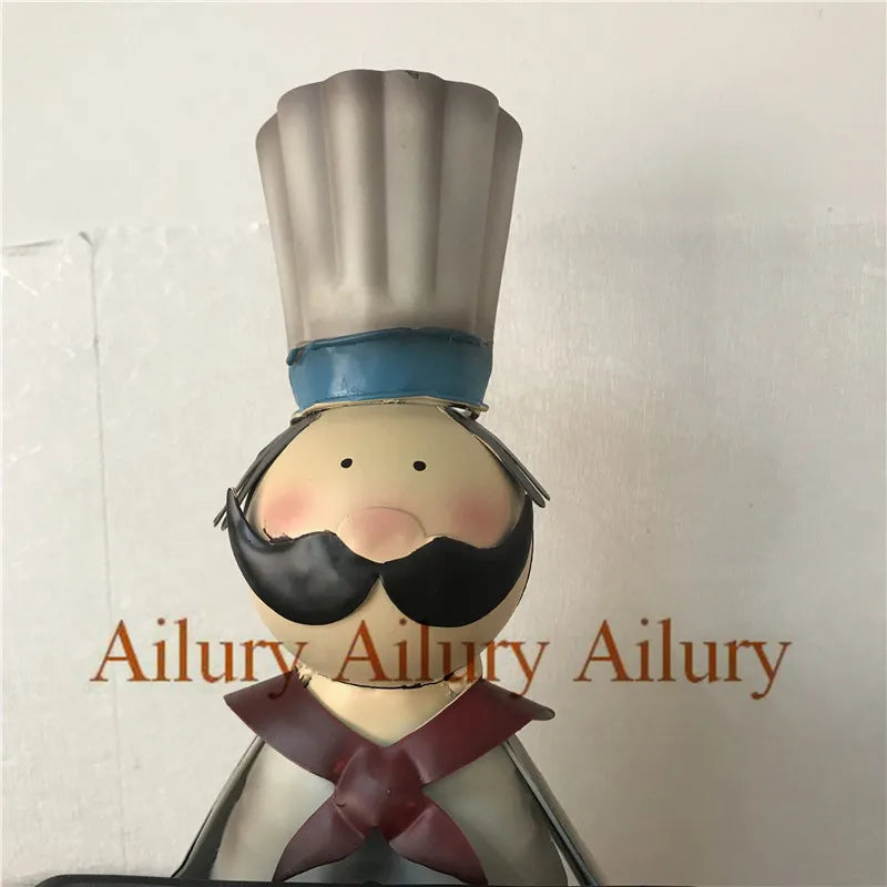 High 40cm,Iron Old Creative Kitchen Ornaments With Small Blackboard,Western Restaurant Cafe Home Soft Decorations