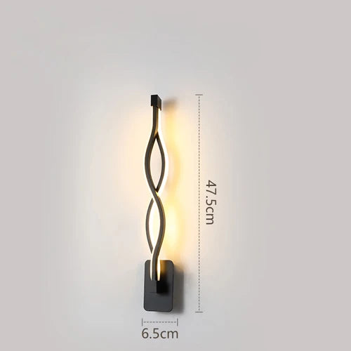 Modern Wall Lamp Living Room Bedroom Headbed LED Indoor Black White Walkway Lighting Decorative Wall Light