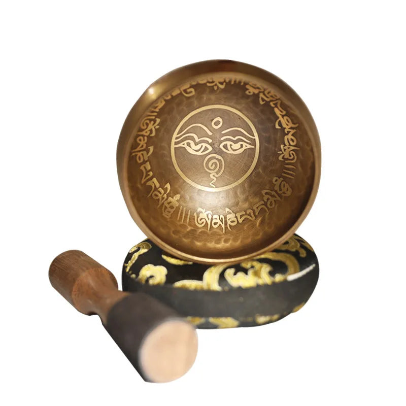Bowl Meditation Sound Tibetan Singing Bowls Gifts Set Healingchakra Copper Spiritual Crystal Water Yoga Prayer Snack Alms Holy