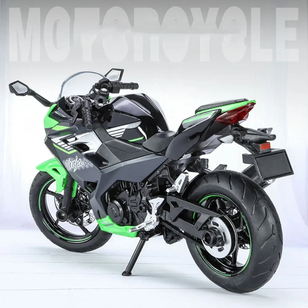 1/12 Scale Kawasaki Ninja 400 Vehicle Model Simulation Diecasts Motorcycle with Light Sound Alloy Toy for Child Birthday Gifts
