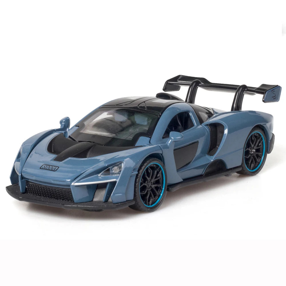 1/32 Scale Senna Alloy Cars Models Diecasts Metal Toys Vehicles Model Simulation Sound And Light Collection Kids Birthday Gifts