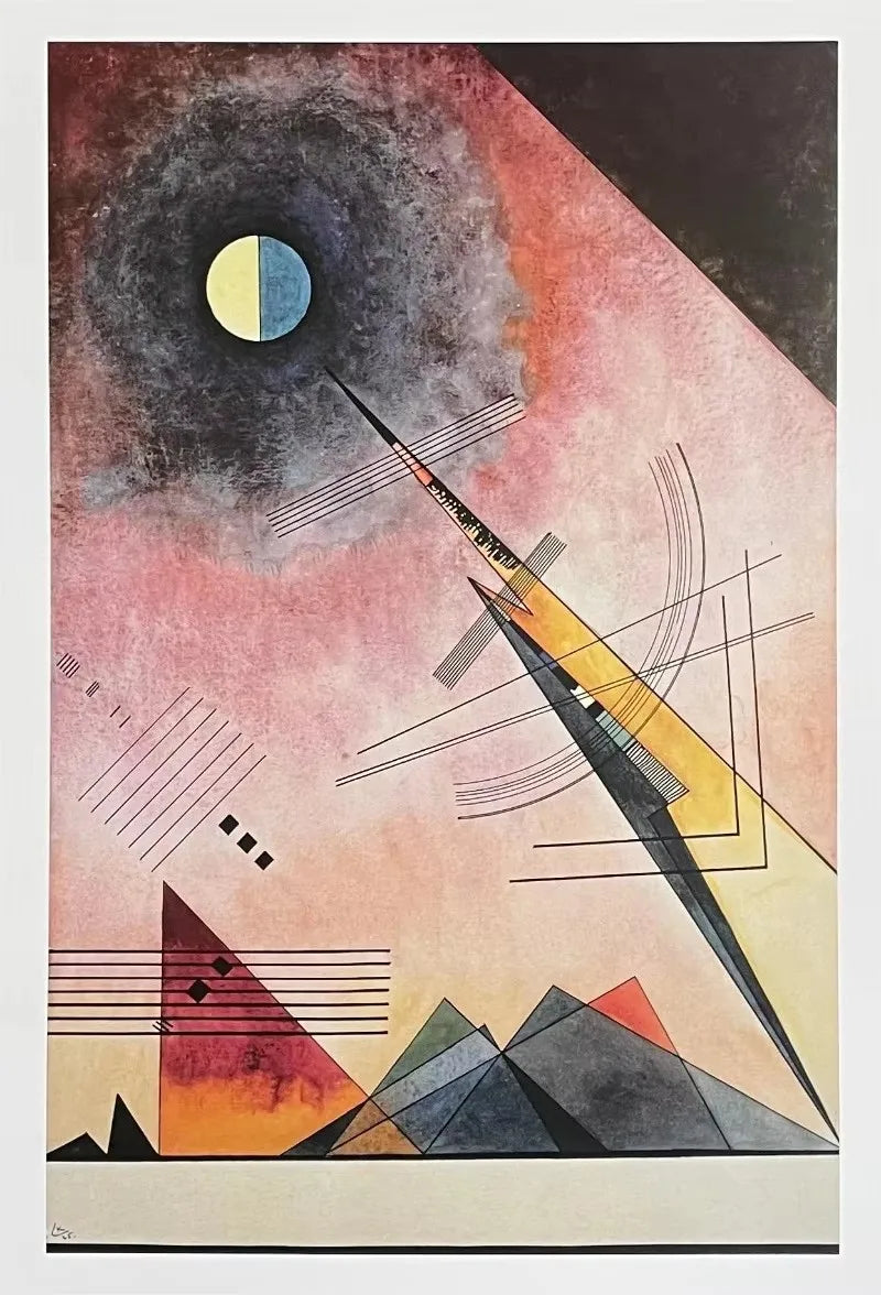 Wassily Kandinsky Geometric Decomposition Balance Retro Artwork Poster Canvas Paintings Wall Art Pictures Museum Home Decor
