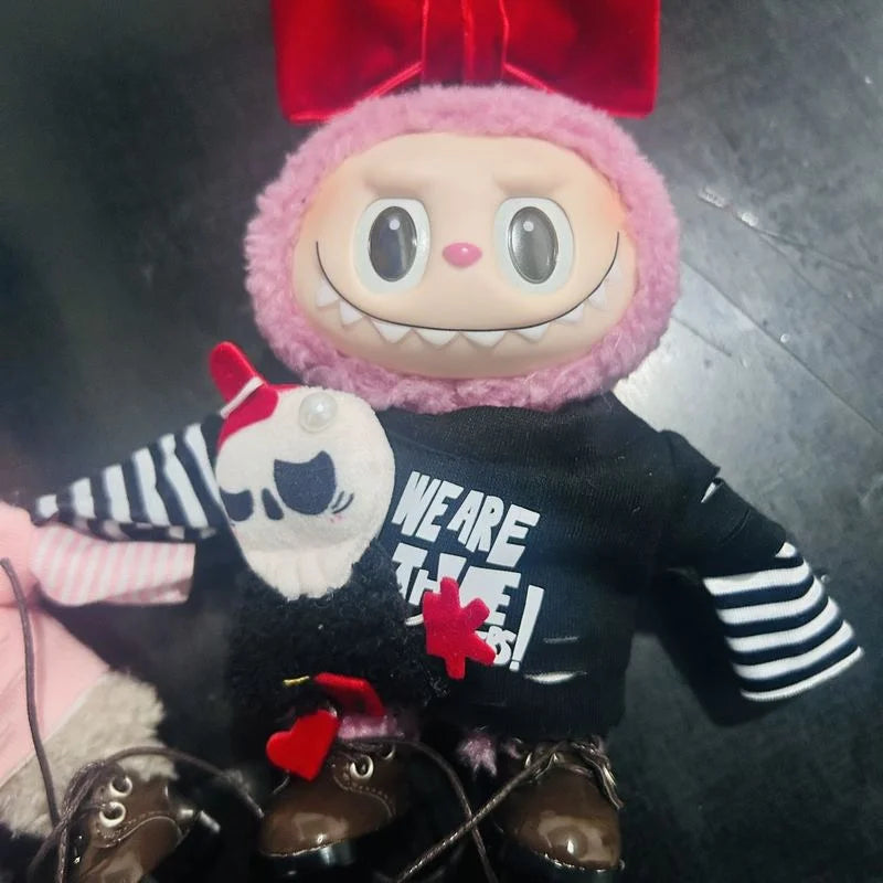 Only For Labu Clothes 17cm Doll Clothes Valentine’S Day Outfit For 17cm Collectible Plush Toy Custom Handmade Lafufu Clothing Bu