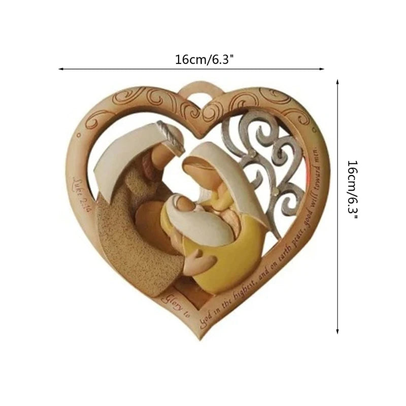 Wedding Gift for Couple Holy Family Figurines Statue Decorative Figurine for Christmas Home Decor