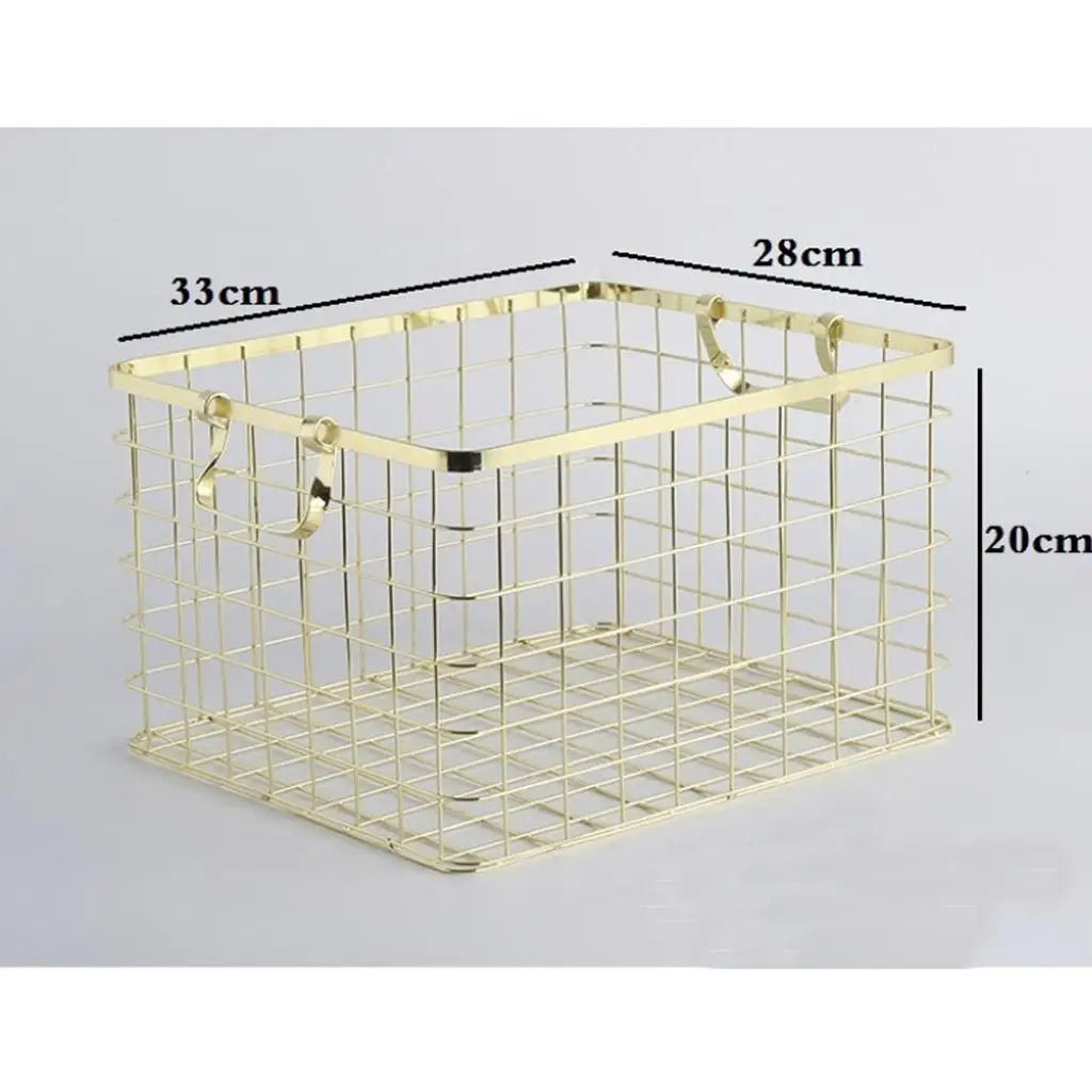 Nordic Style Metal Utility Storage Bin Laundry Basket , 2 Color -