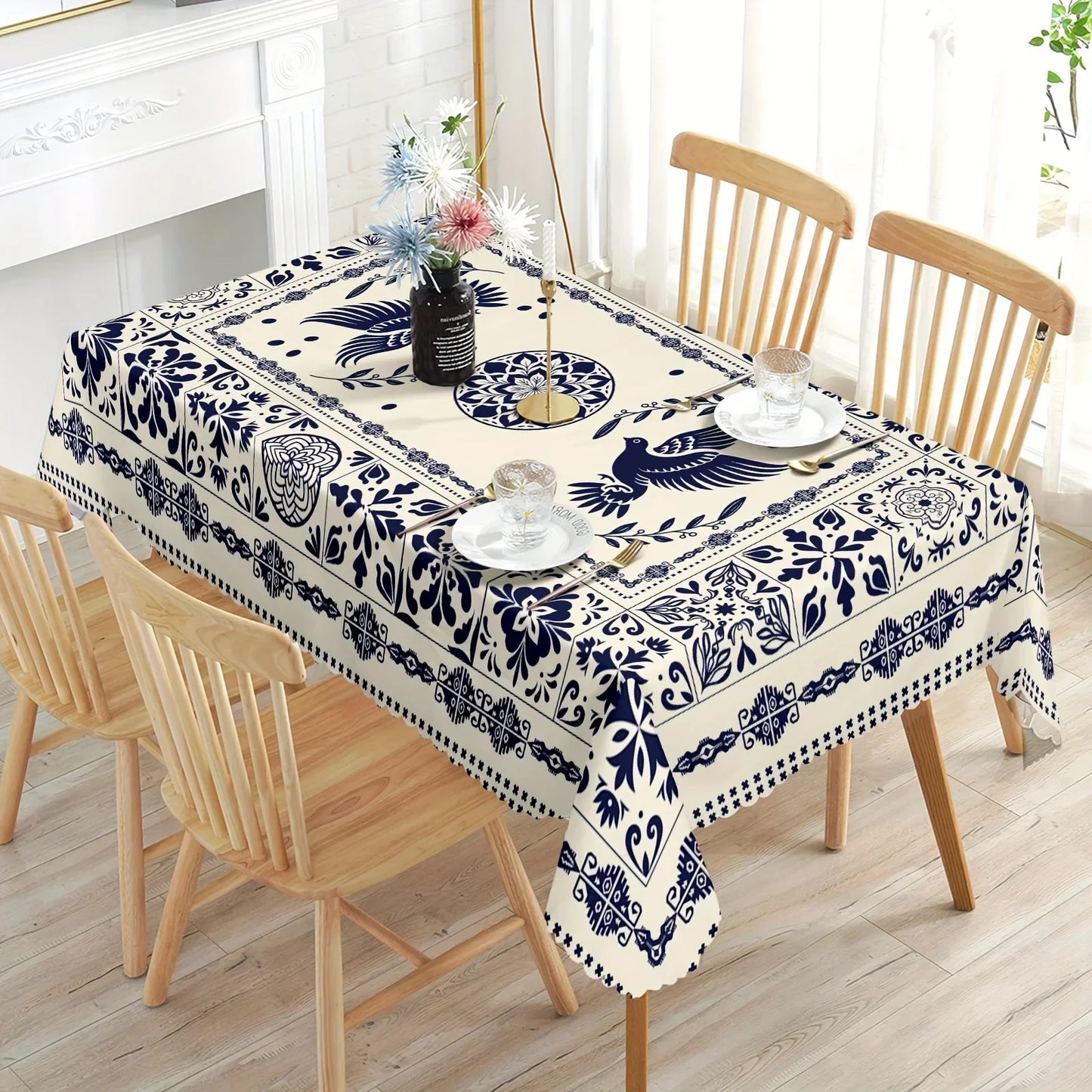 Mexican Day of The Dead Rectangle Tablecloth Mexico Holiday Party Decor Reusable Waterproof Table Cloths Dining Table Decoration