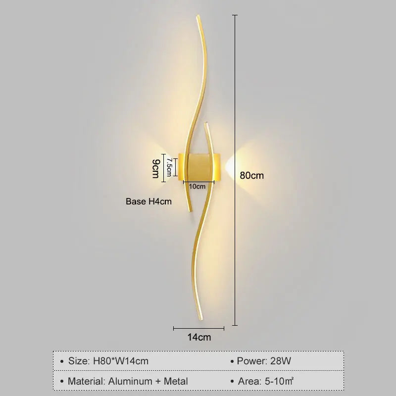 Modern LED Wall Lamps for Bedroom Bedside Wall Sconces Living Room Foyer Home Indoor Wall Lighting Fixture Interior Lamps Aisle