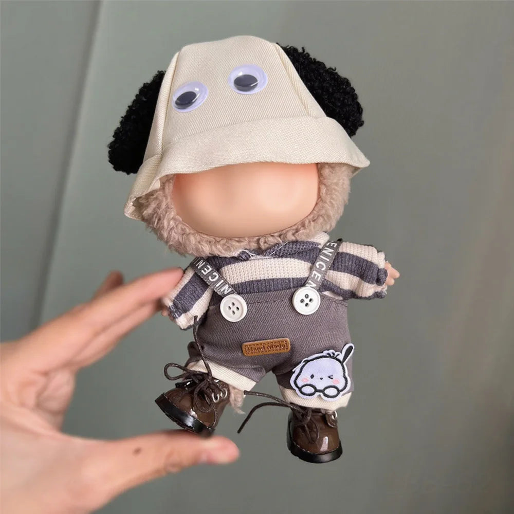 Plush Doll Clothes 15-17cm Lafufu Clothes Designer DIY Toy Dress Up Party Gift Doll Accessories for Keychain Pendant Decoration