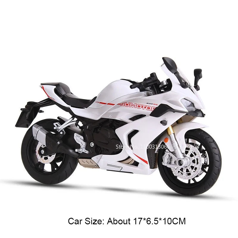 1:12 600RS Spring Breeze 450SR Motorcycles Toys Cars Models Rubber Tires Wheels Shock Absorption Miniature Vehicles Boys Gifts