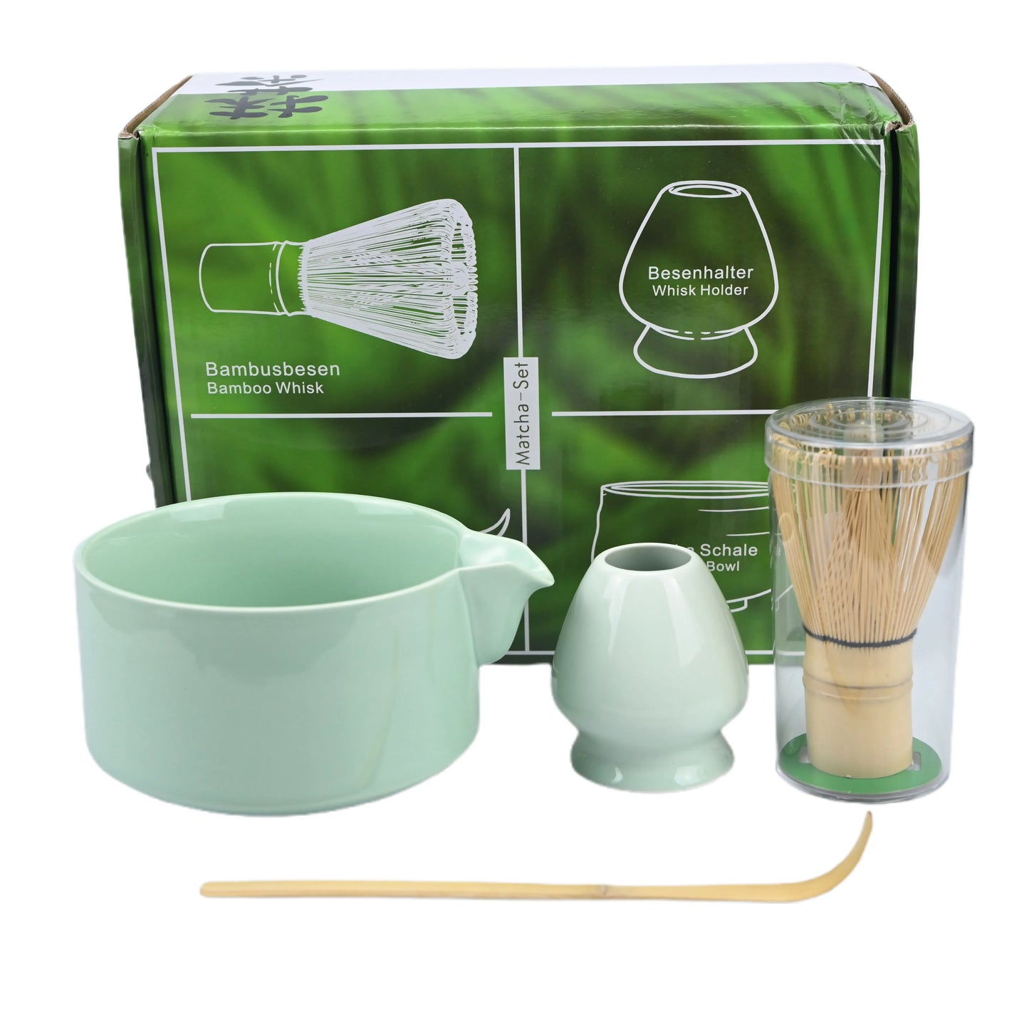 4PCS/Set Japanese-style Matcha Bowl , Spoon, Tea Whisk, Perfect Gift For Ceremony, Traditional Decoration