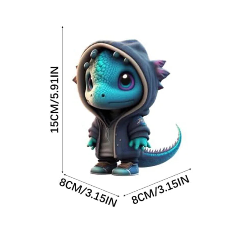 Cool Dragon Figurines,6" Dragon Statue Mini Resin Decor,Cute Cartoon Dragon Statues Set Fun Gift for Dragon Statue Collectors