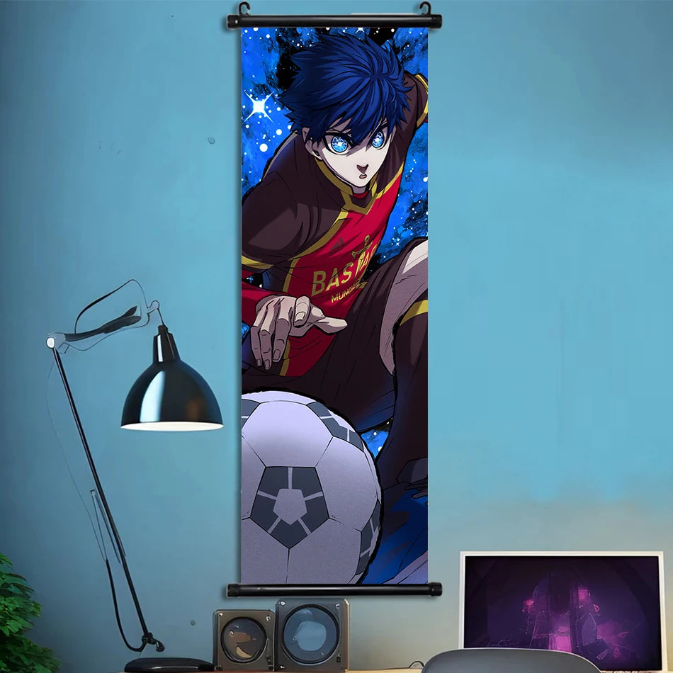BlueLock Anime Poster Canvas Soccer Design Character Gift Home Decor Modern Wall Hanging Decorative Artwork Living Room Bedroom