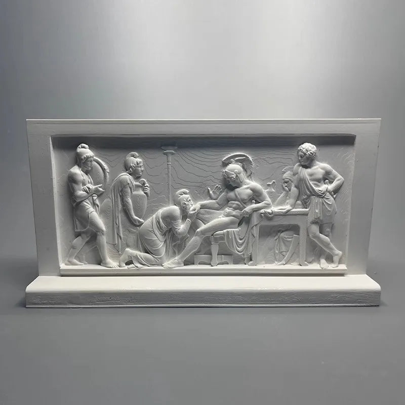 Danish Museum Replicated Figure Sculpture Plane Relief Art Plaster Decoration Stereographic Prints Modern Desktop Ornament