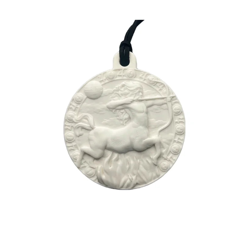 Twelve Zodiac Signs Gypsum Aromatherapy Pendant Car Wardrobe Indoor Modern Art Diffuser Stone Decoration Accesorios Items Gifts