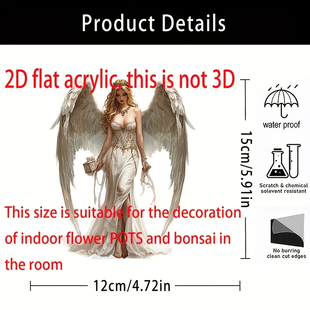 2D Decorative Signs/Angel Acrylic Decorative Signs/Bohemian Style for Homes, Offices and Cafes