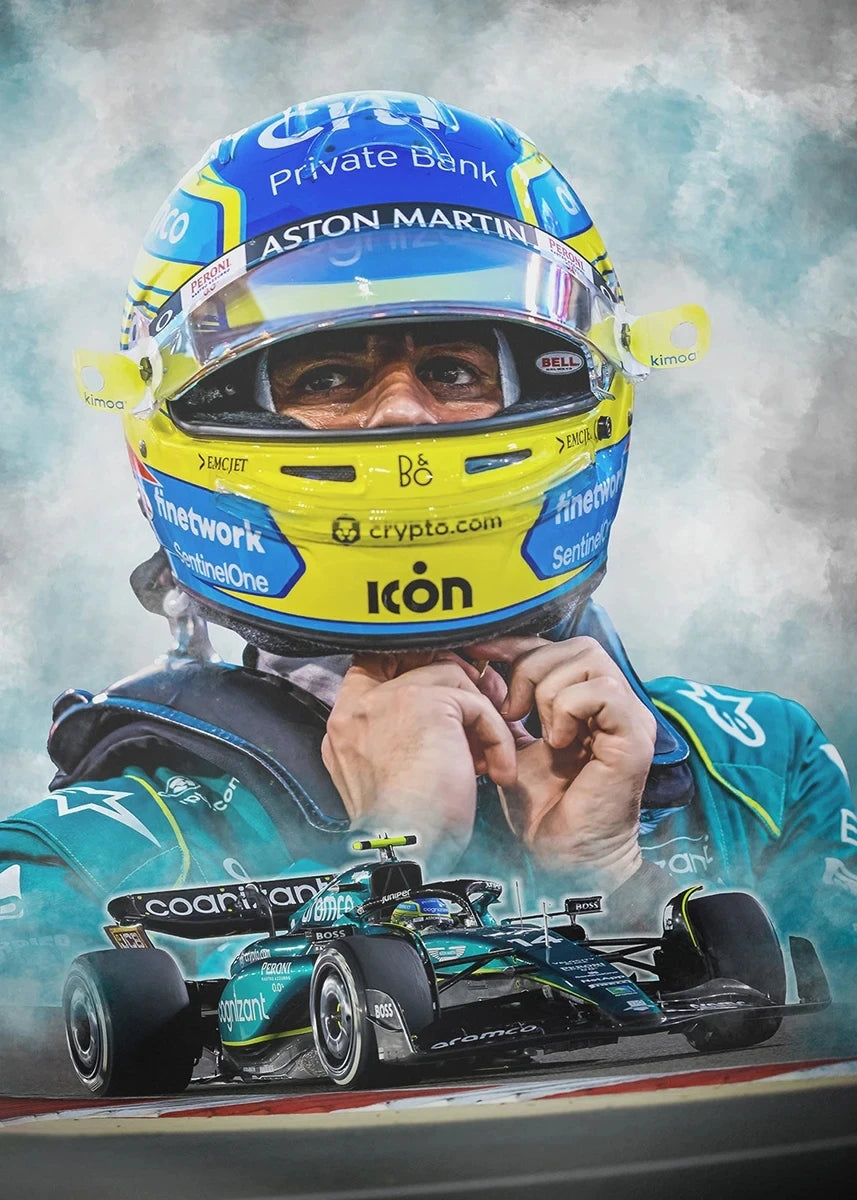 Formula 1 Extreme Sport Posters Aston Martin F1 AMR23 Canvas Painting and Prints Wall Art Pictures Home Bar Room Decor Frameless