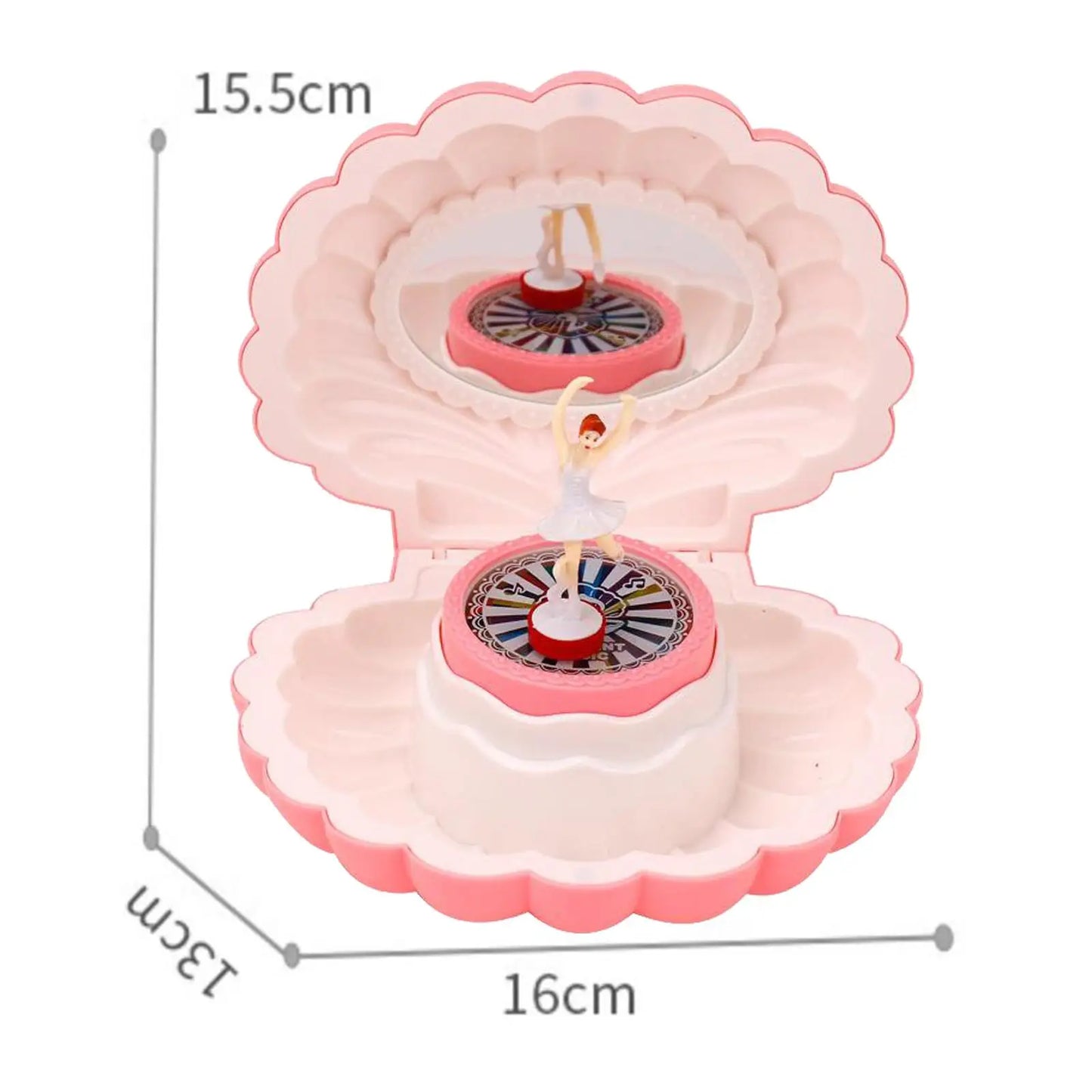 Classic Shell Music Box Ballet Girl Musical Box for Home Decoration Bedroom Ornament