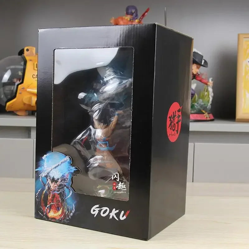 25cm Son Goku Dragon Ball Anime Figure Super Genki Bomb Luminous Figures Gk Figurine Pvc Statue Doll Model Collectible Toy Gifts