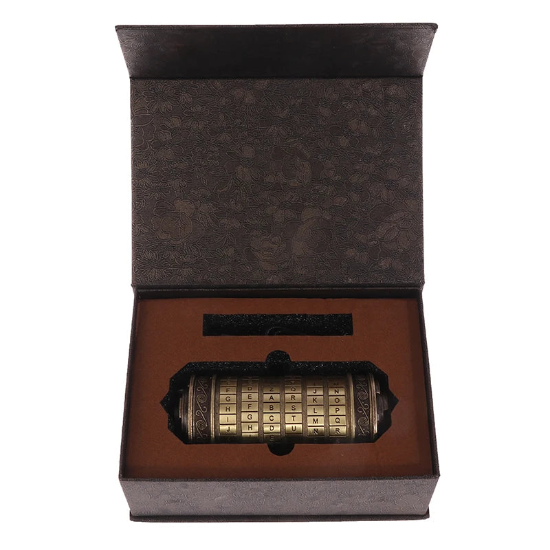 Leonardo Da Vinci Code Toys Metal Cryptex Locks for Wedding Gifts Valentine's Day Gifts