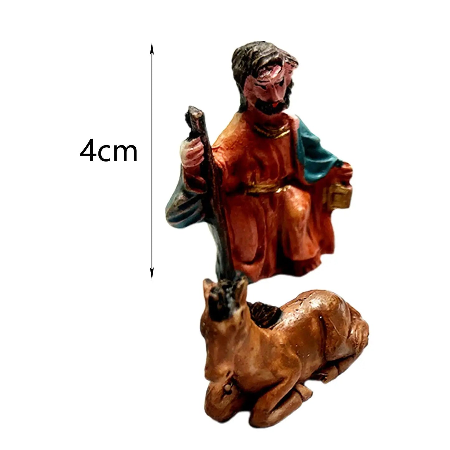 Set of 5 Birth of Jesus Christmas Ornament Catholic Nativity Figurines Set