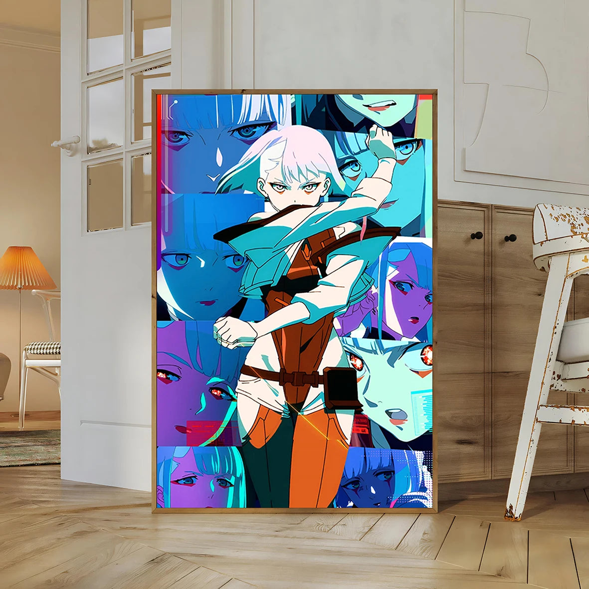 Cyberpunk Anime Self-adhesive Poster HD Decor Wall Art Games Wallpaper Computer Room Bedroom Cartoons Home Decoration Painting