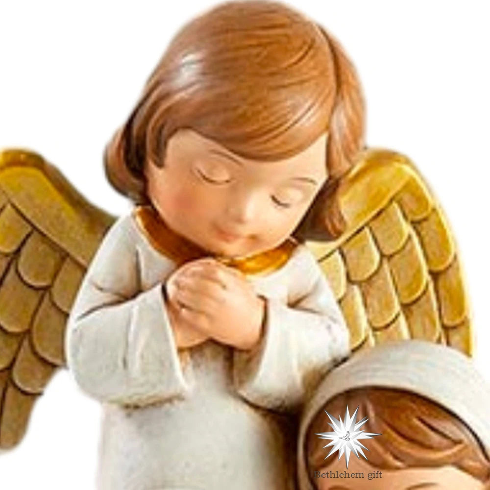 22.5cmH Christmas Nativity Scene Jesus Statue Ornament Lovely Holy Family Decor Christmas Decoration Supplies For Study Room