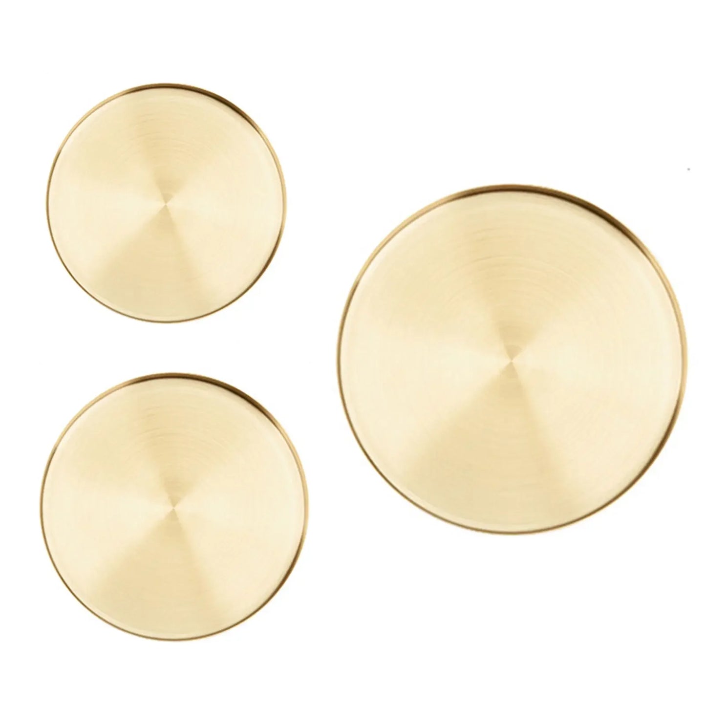 Kitchen 304 Stainless Steel Gold plate Space Saving Round Shape Jewelry Display Decorative Storage Tray Desktop Bathroo