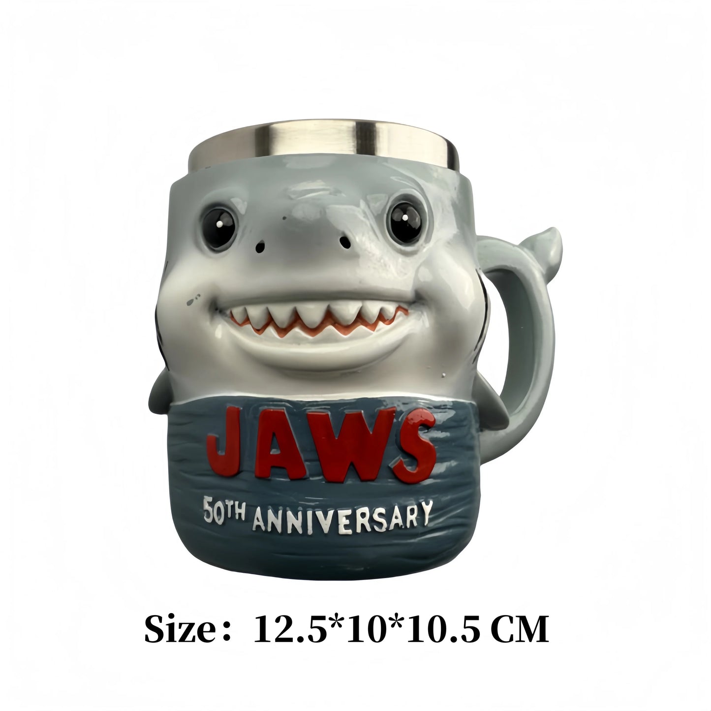 Shark Mug Funny 3D Coffee Cup Stainless Steel Liner Resin Water Cup for Tea Espresso Cocoa Home Decor Gift Drinkware Accessories