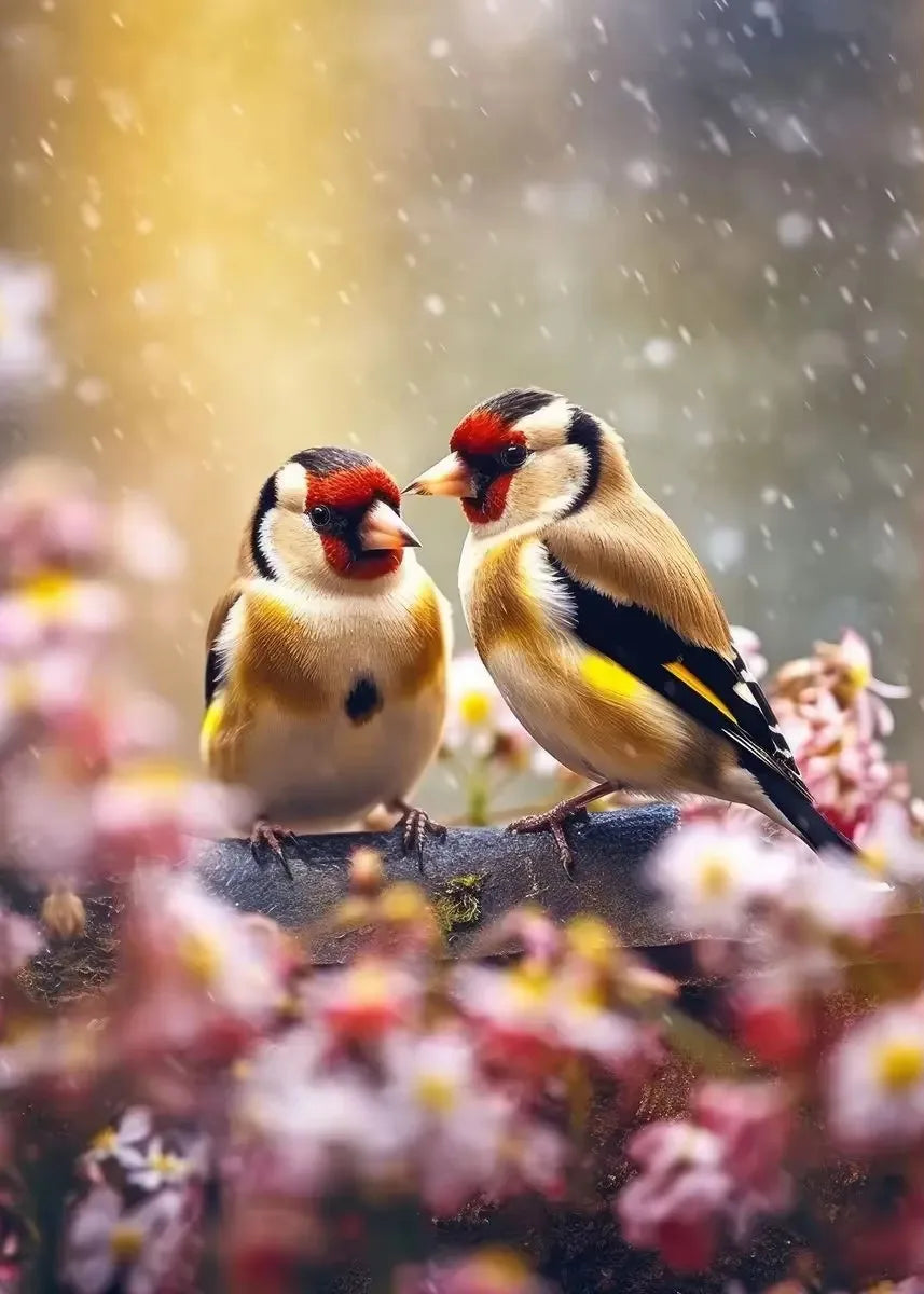 Majestic Bird Goldfinch Posters Epic Goldfinch Bird Couple Wall Picture Canvas Paintings Wall Art Prints Bedroom Club Home Decor