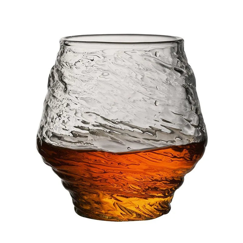 380ml Japanese style Whiskey Glass Retro Hazy Hammer Wine Tumbler Drinking Cup Gifts XO Cognac Brandy Whisky Mug With Wo