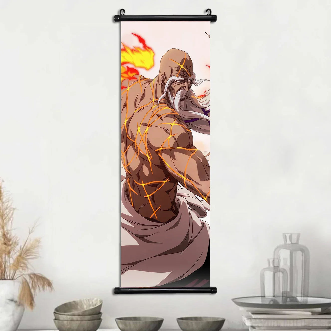 HD Hanging Scroll Painting Bleach Wall Artwork Kurosaki Ichigo Print Canvas Japanese Anime Poster Home Decor Living Room Gift