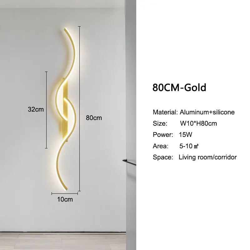 Indoor LED Wall Lights Wall Lamps for Bedroom Bedside Wall Sconces Black Gold White Indoor Lighting for Corridor Aisle Balcony
