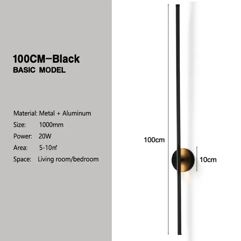 Black Interior LED Wall Lights Fixtures with Switch Nordic Bedroom 360° Rotation LED Wall Lamps Wall Sconce Luminaire for Home