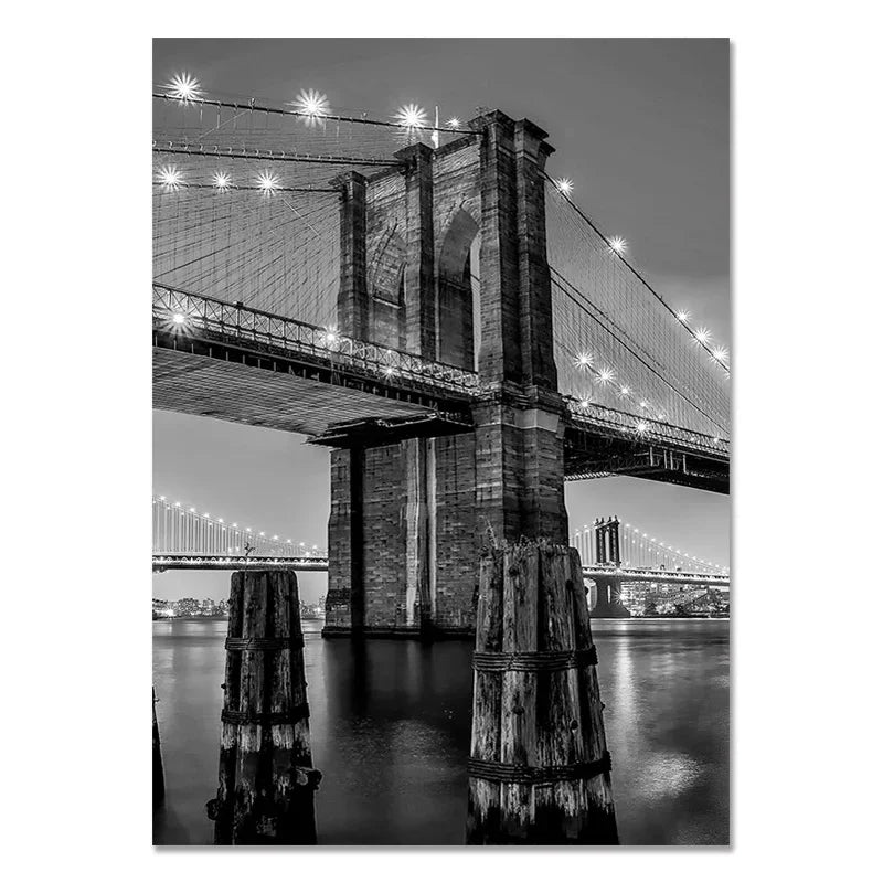 New York City Canvas Posters and Prints Black and White Wall Art Pictures Living Room Decoration Painting on The Wall Home Decor