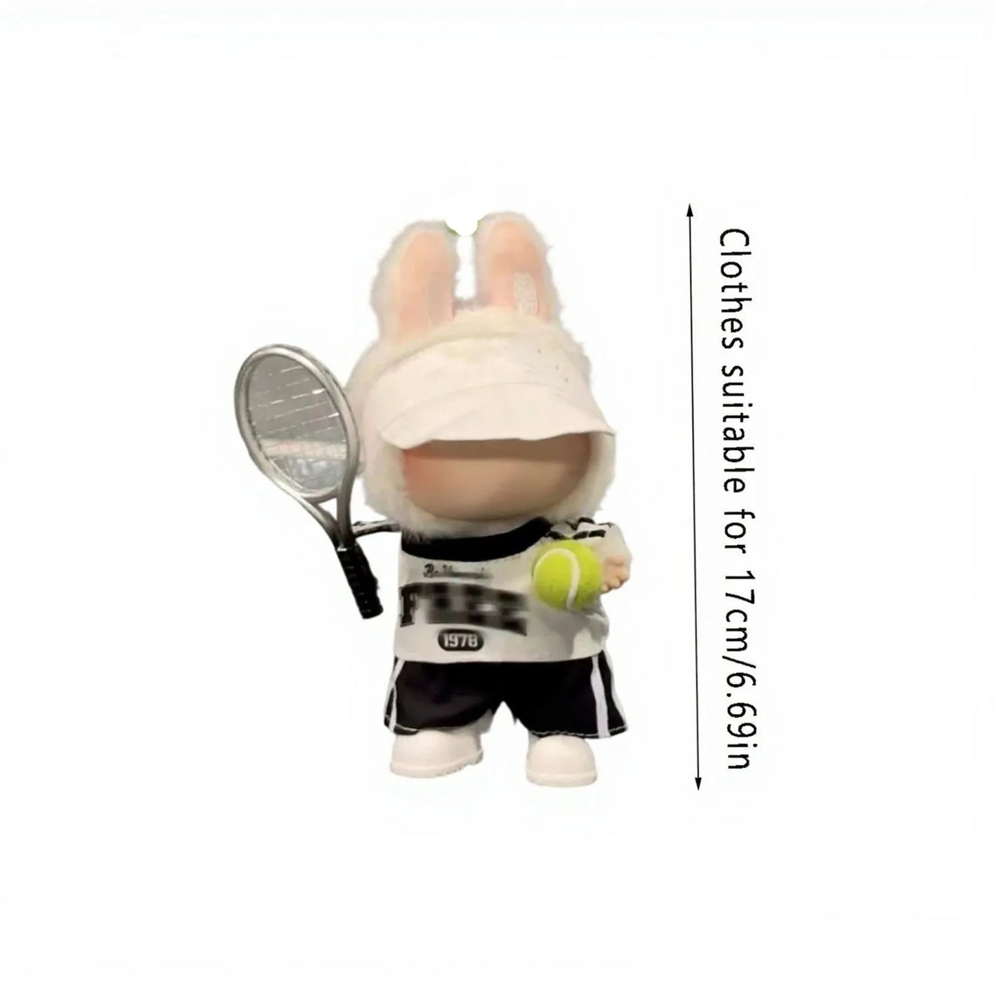 17cm Mini Doll'S Tennis Loose T-Shirt Clothes Outfit Accessories For Labubu Doll Lafufu Clothing Match Hoodies Diy Gift