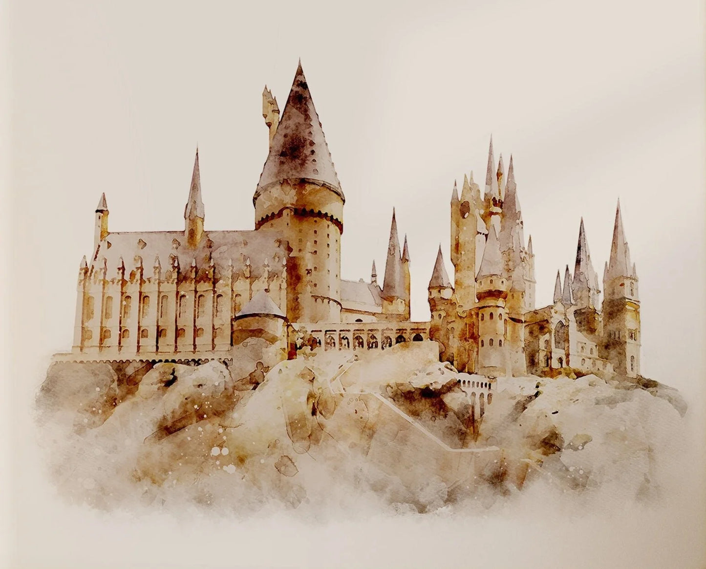 Wizard Inspired H-Hogwarts Poster Owl Magical School Castle Pumpkin House Canvas Painting Nursery Wall Art Kids Room Home Decor