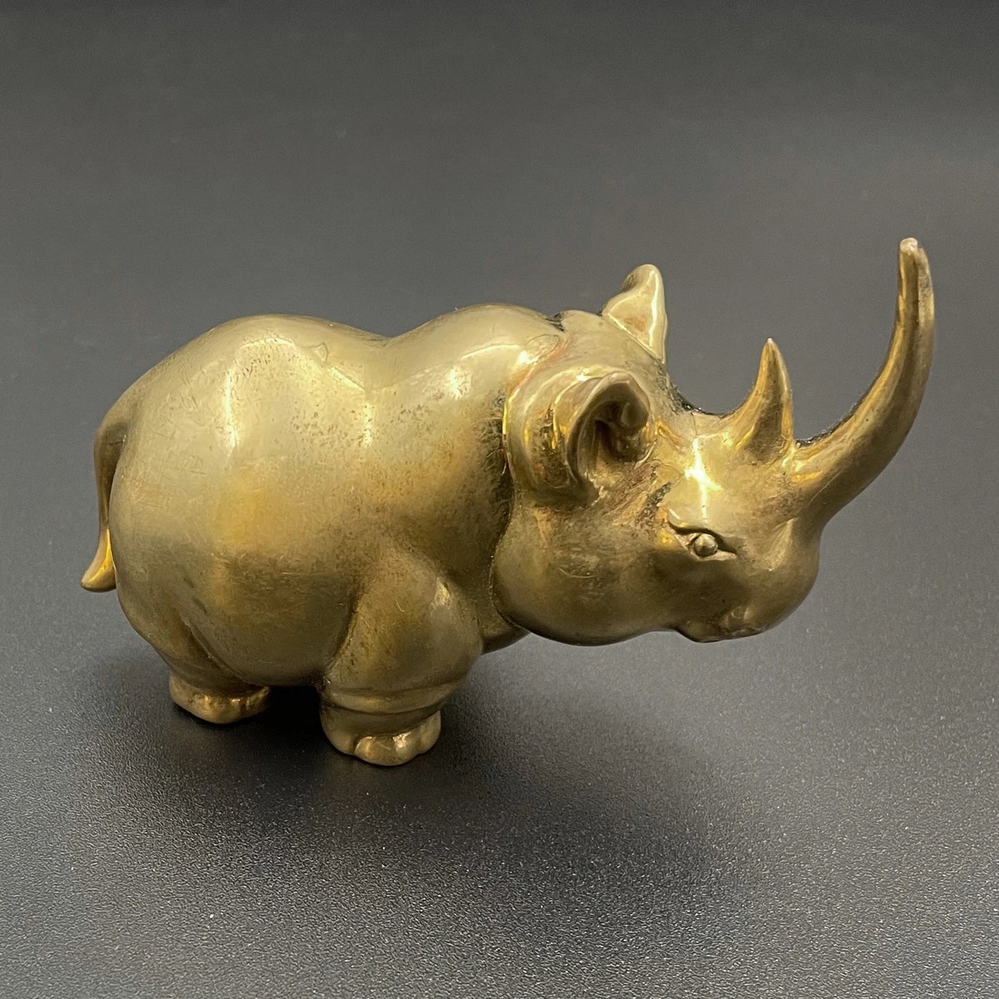 Rhino Pure Copper Africa Rhinoceros Handicraft Ornaments Copper Art Desktop Decoration Gifts