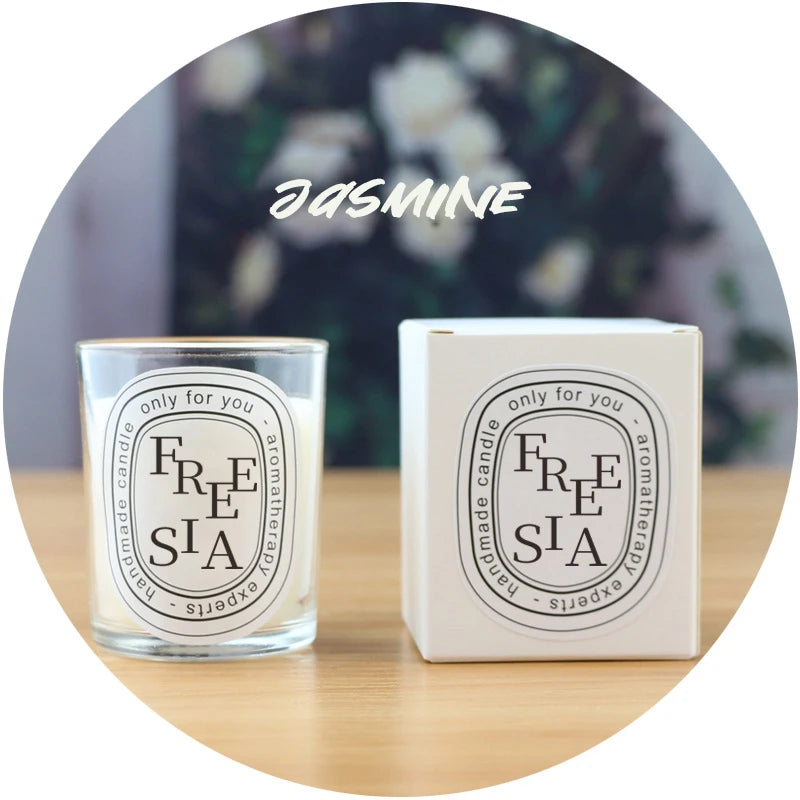 50g Smokeless Scented Aromatic Candles Creative Glass Cup Natural Soy Wax Scented Candles Wedding Home Decorative Candle Gifts