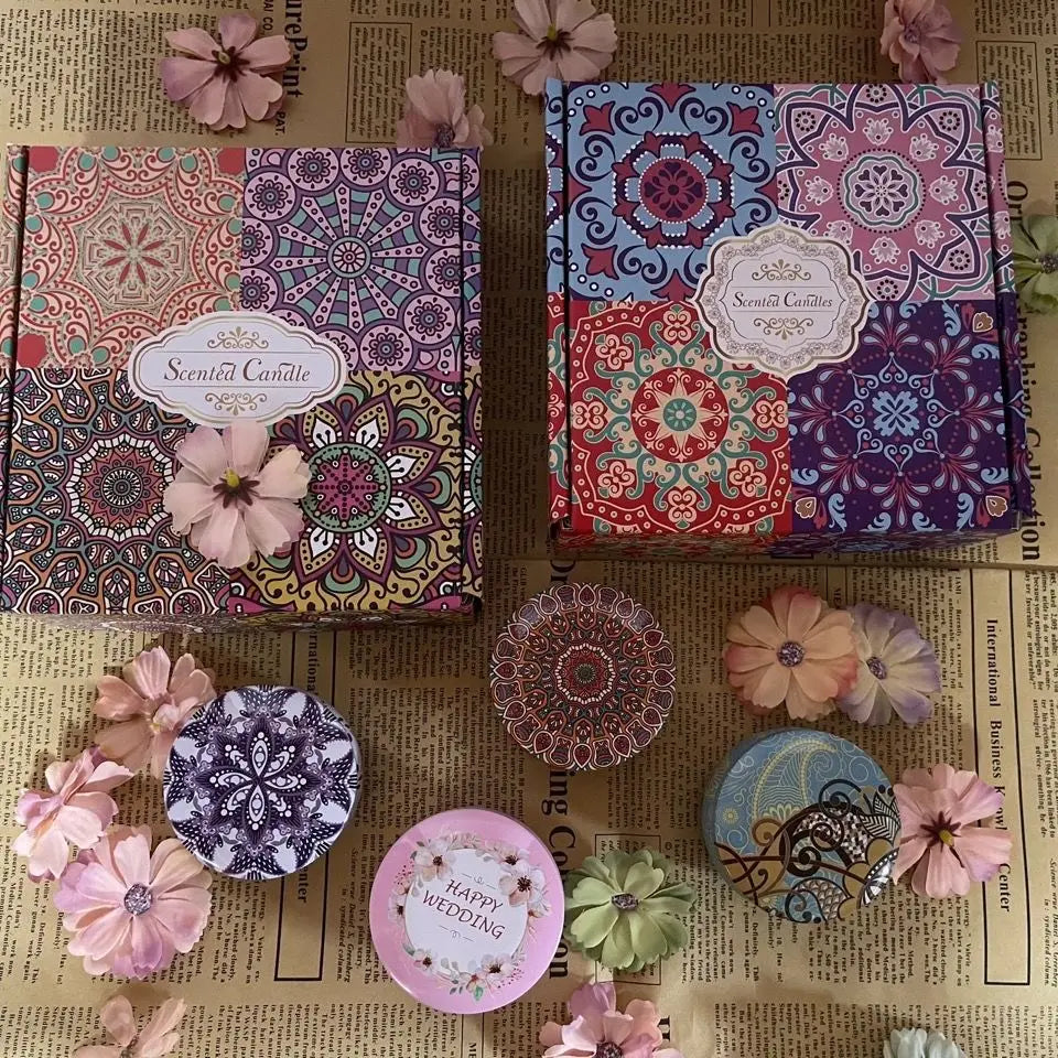 Scented Aromatic Candles Gift Set, 4 Pack Scented Candle, Soy Candles for Home Scented, Gifts for Birthday Christmas Yoga Candle