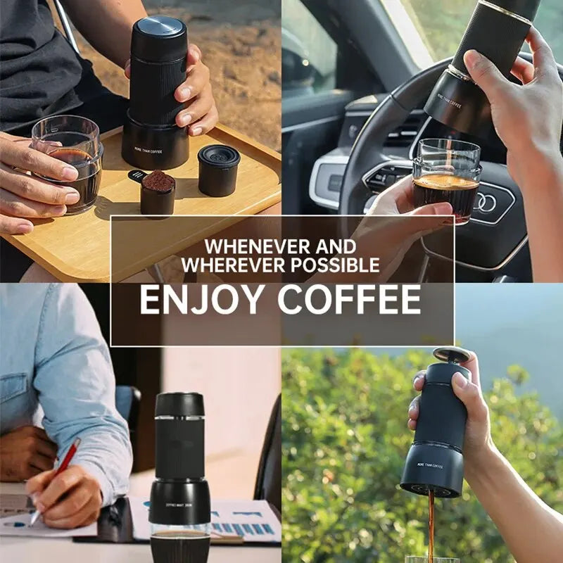 Portable Coffee Maker 18 Bar,Hand Pressure Operated,ZZUOM CM101,Compact Extraction Outdoor Camping Travel Utility