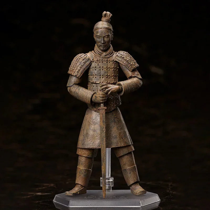 The Terracotta Army Figures Chinese Antiques Terracotta Warriors Action Figma Figurines Soldier Statues Desktop Decoration Gifts