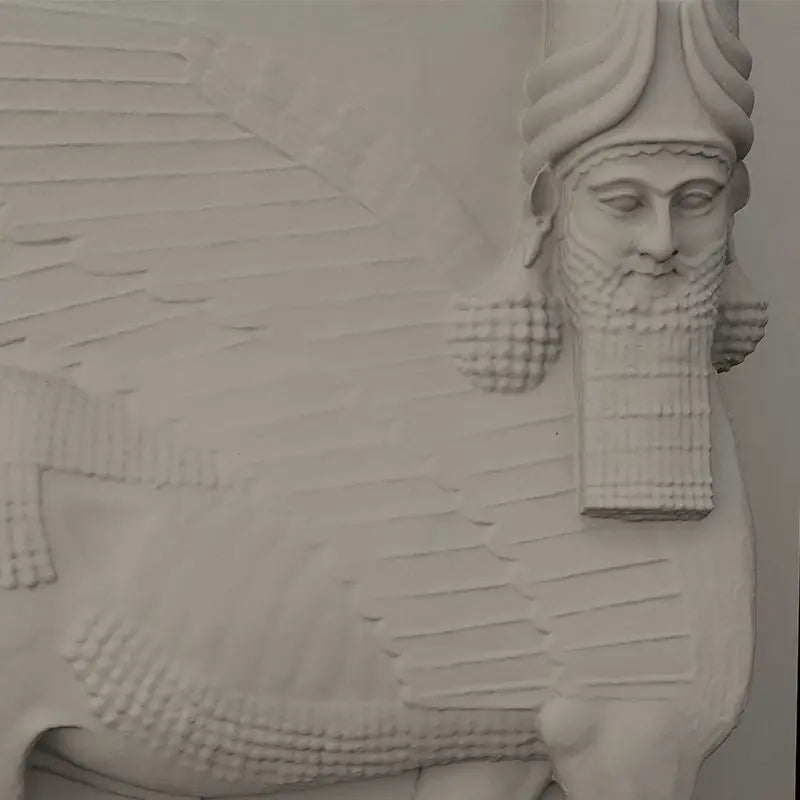 Human Head Wing Cow Nordic Gypsum Sculpture Home Decor Desktop Ornament Simple Commemorative Gift Art Figurine Decoration