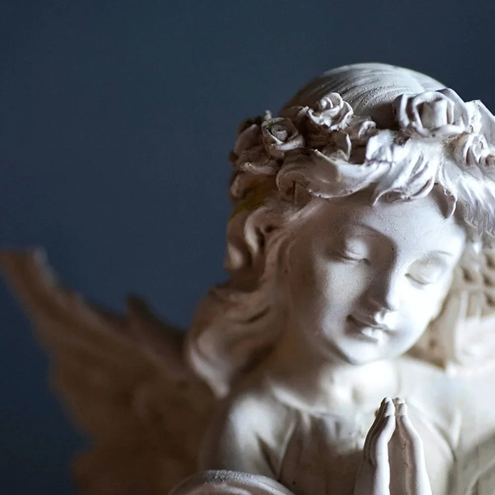 Home Decor Decoration Accessories Artistic Resin Angel Shape Beautiful Figurine for Store Sculpture Modern Art