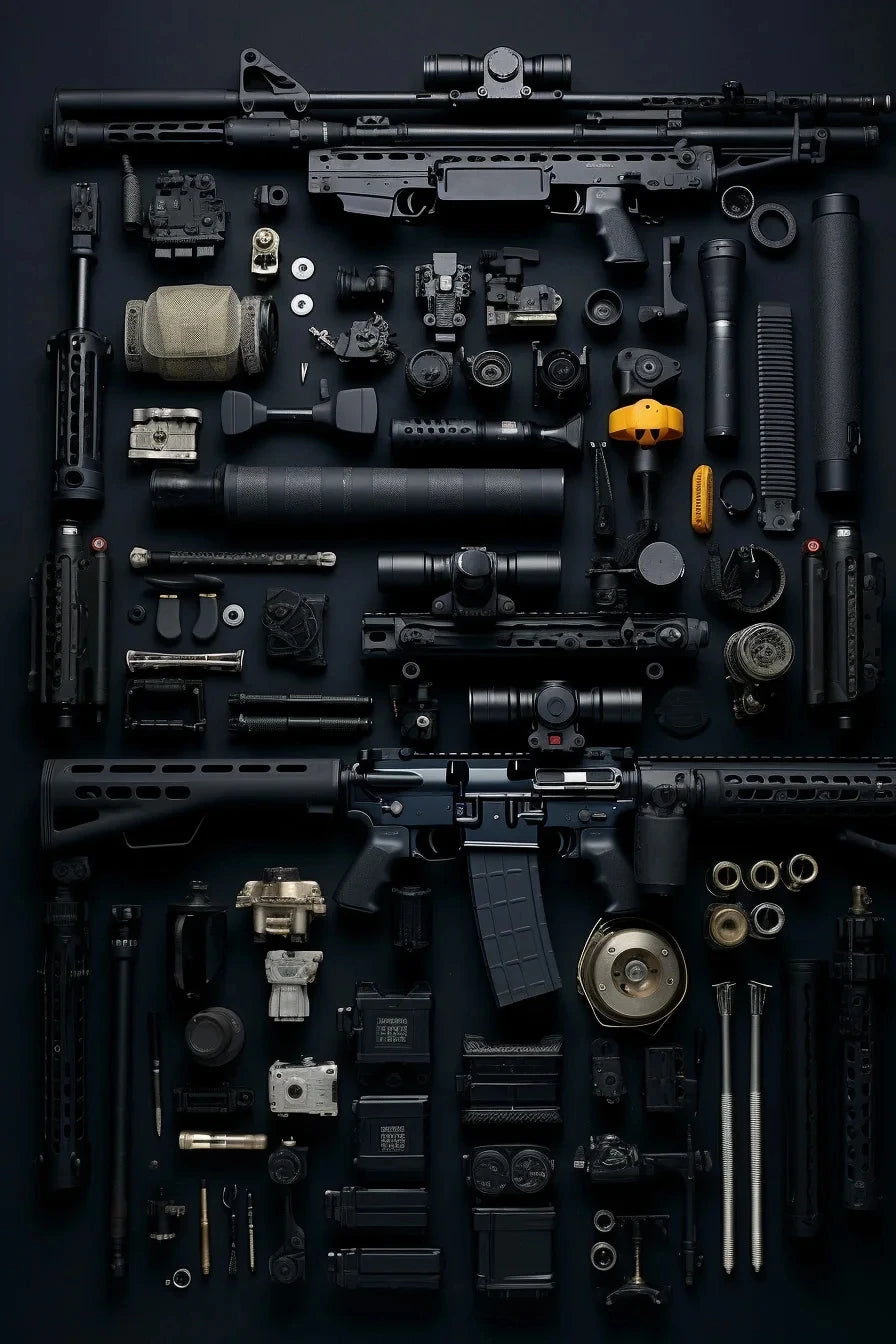 Gun Accessories Posters Wall Art Canvas Painting And Prints Ak-47 Automatic Rifle Interior For Room Home Decor Frameless Gifts