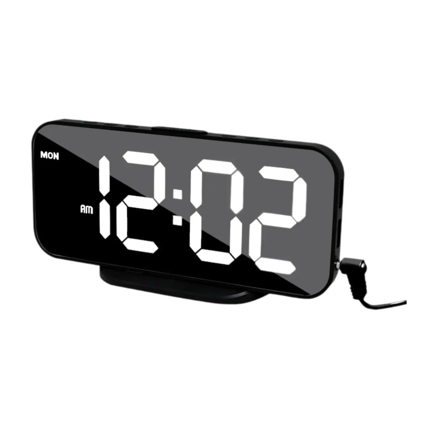 Digital Alarm Clock Bedside Clock Double USB Ports Multifunctional