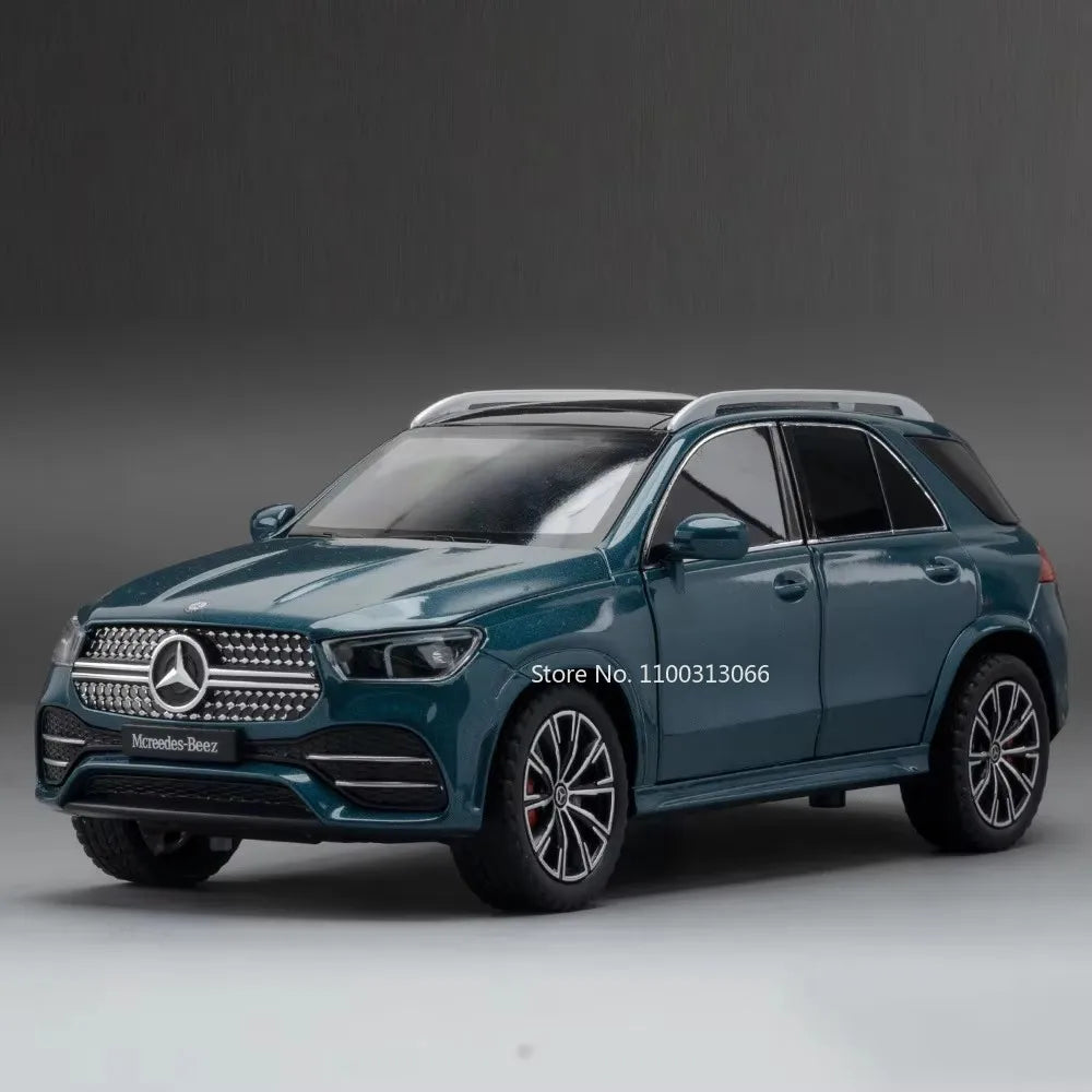 1:24 GLE350 300SL Alloy Cars Models Toys Diecasts Miniature Vehicles Model with Sound Light Pull Back SUV Models for Kids Gifts
