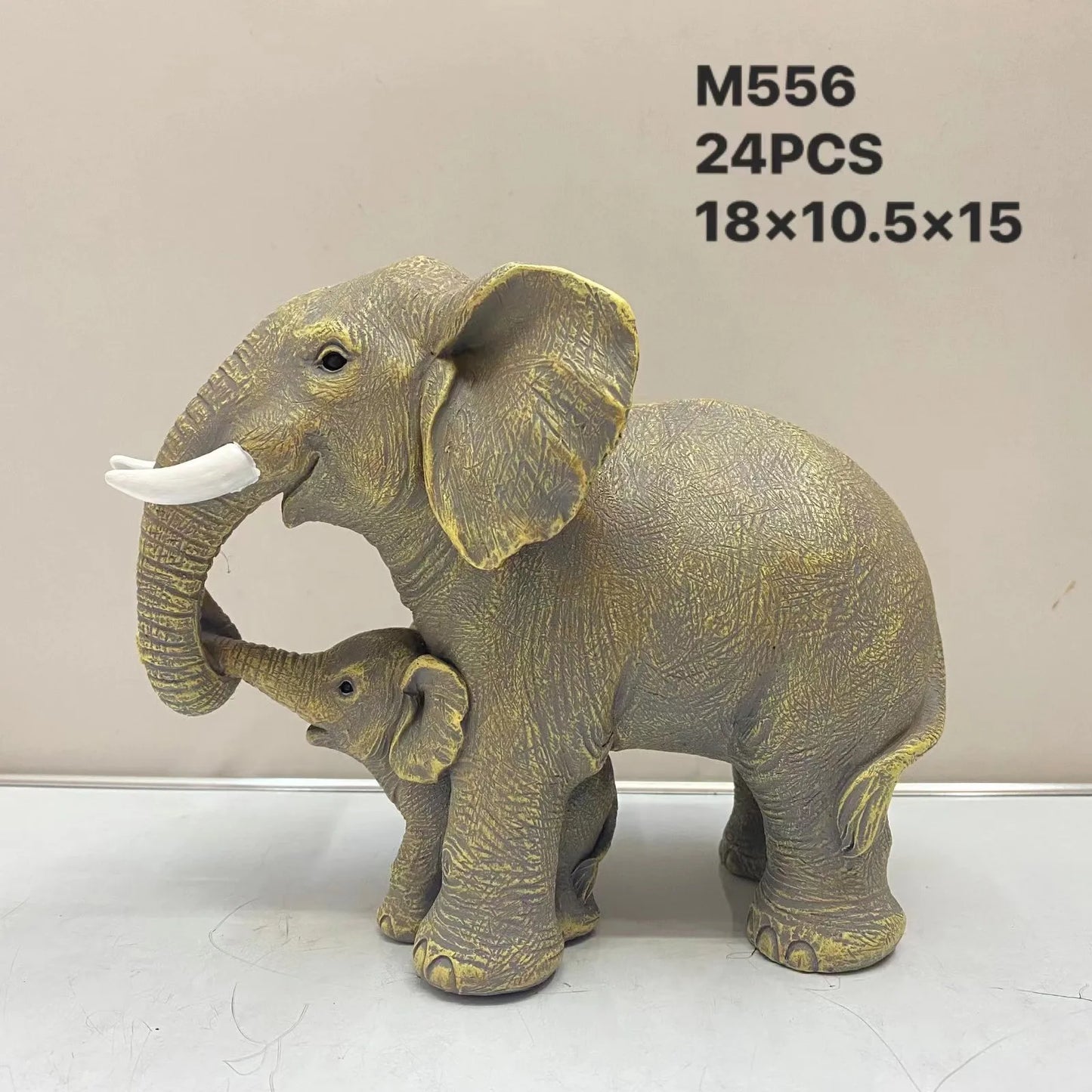 Mother Child Elephant Statue Resin Crafts Living Room Desktop Office Animals Home Feng Shui Decoration Ornaments Creative Gifts