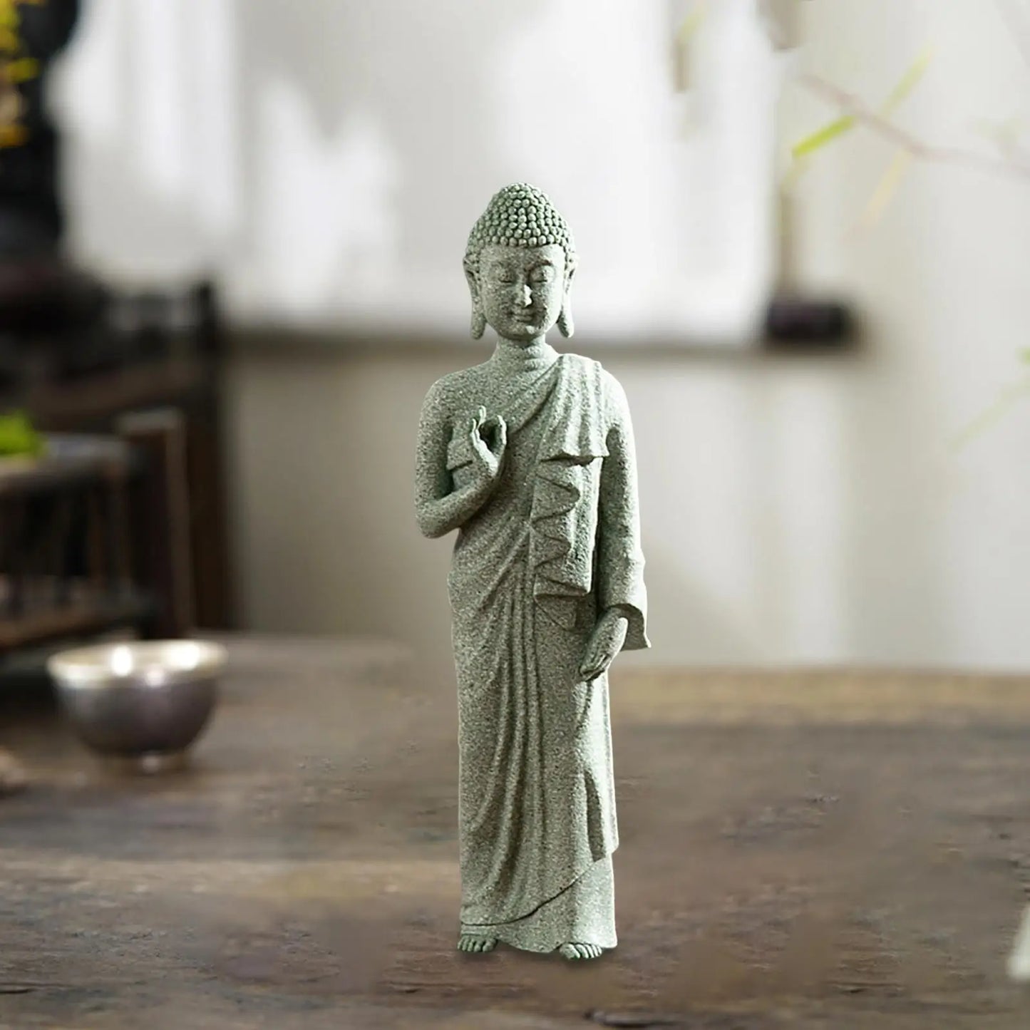 Standing Buddha Statue Meditating Figurines Patio Home,Yard Indoor Outdoor