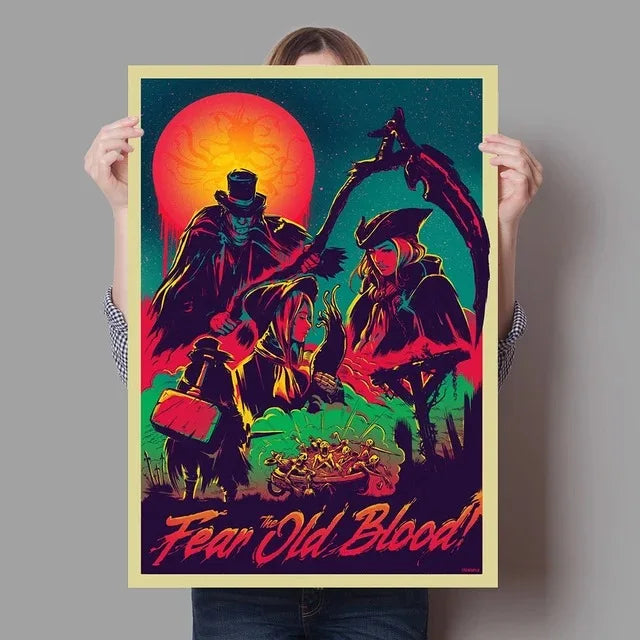 HUNTER'S DREAM DOLL Poster NIGHTMARE FRONTIER Canvas Painting BLOODBORNE Video Game Wall Art Picture for Living Room Home Decor