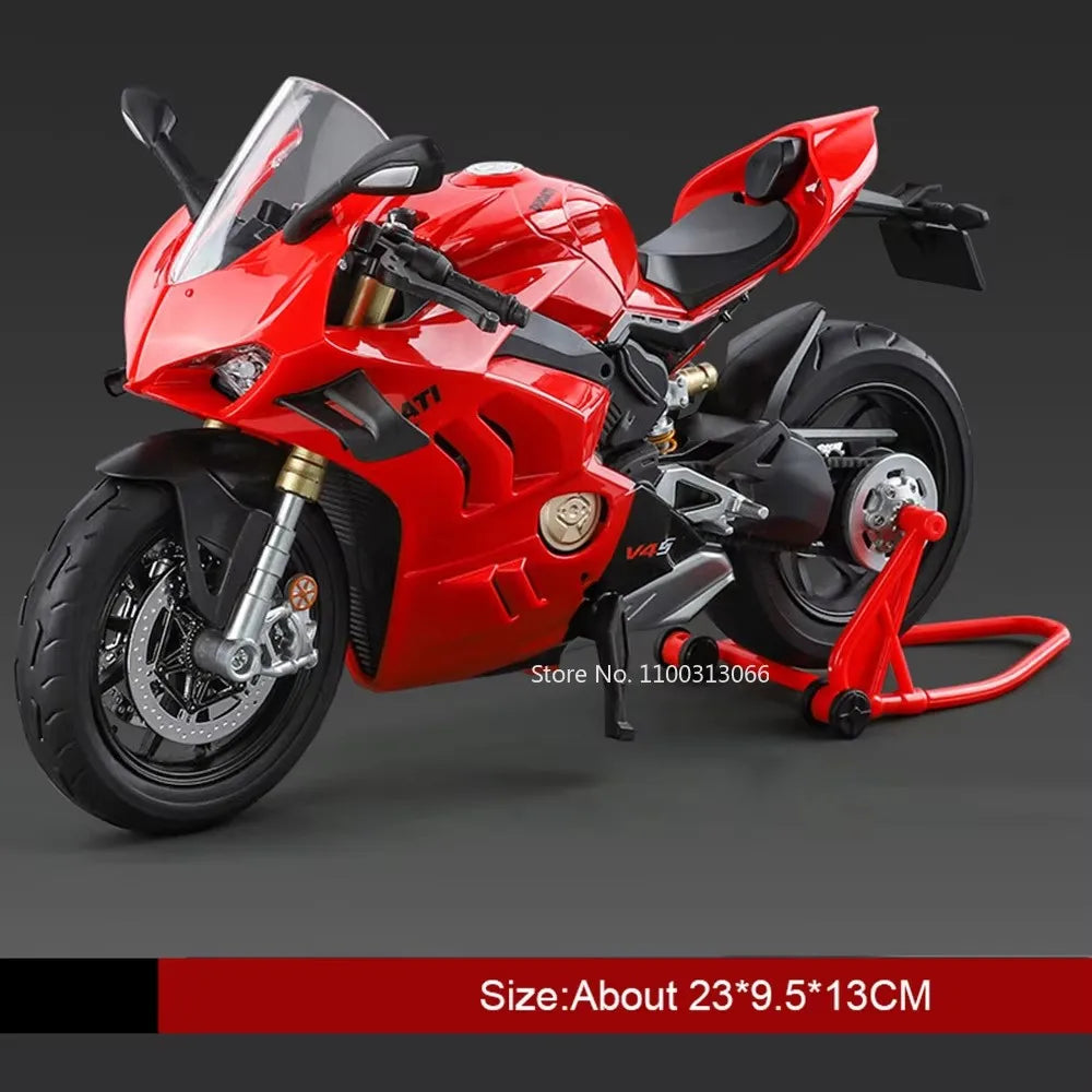 1:9 Kawasaki Ninja H2R V4S Motorcycles Models Toys Cars Alloy Diecast Light Music Miniature Vehicles for Boys Collection Gifts